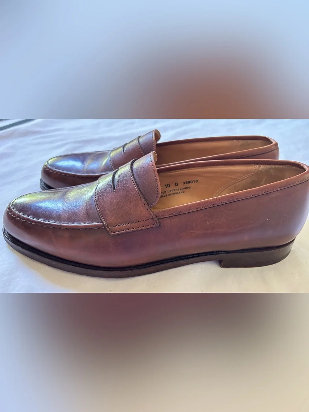 Peal & Co Brooks Brothers Men’s 10D Brown Leather Penny Loafers England